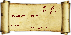 Donauer Judit névjegykártya